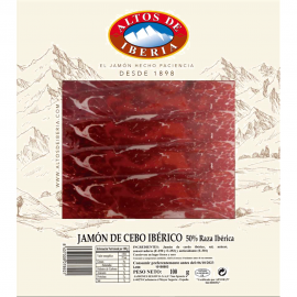 MN.I100ADI-JAMON DE CEBO IBERICO 50% LONCHAS 100 GR.ALTOS DE IBERIA